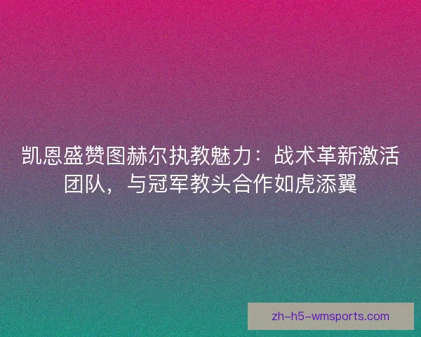凯恩盛赞图赫尔执教魅力：战术革新激活团队，与冠军教头合作如虎添翼